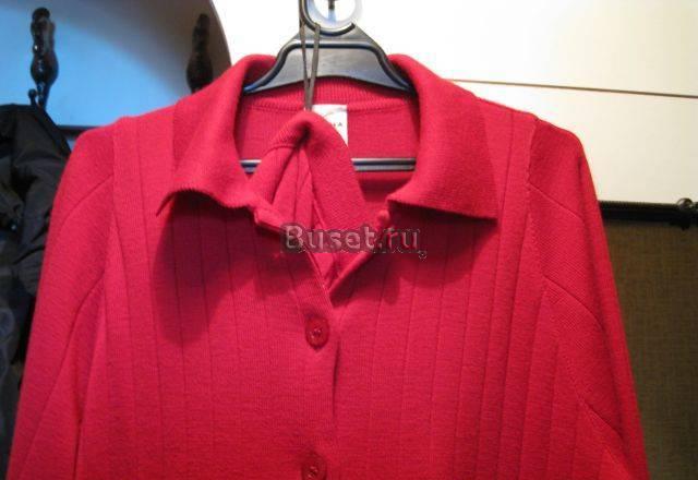 Костюм(красный) трикотаж 46-48р.(юбка и кофта) Москва