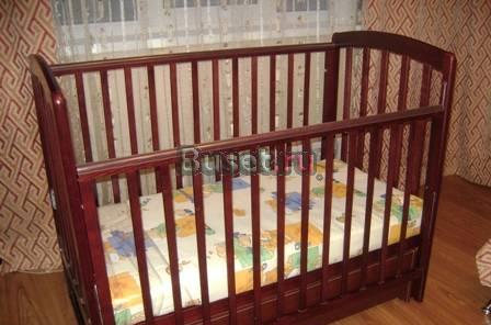 Кроватка-маятник из бука +кокосовый матрас Москва