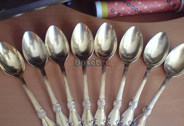 Ложки "Серебряная роза позолоченные" Кольчугино Санкт-Петербург
