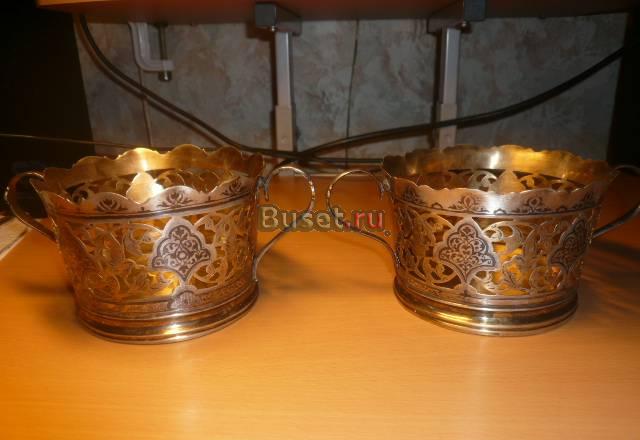 Две вазы серебро 875 пр Москва