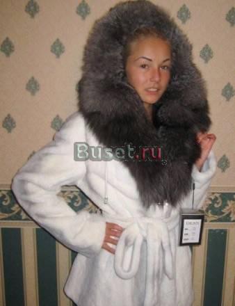 Шуба стриженый бобер с капюш. из чернобурки Новая Москва