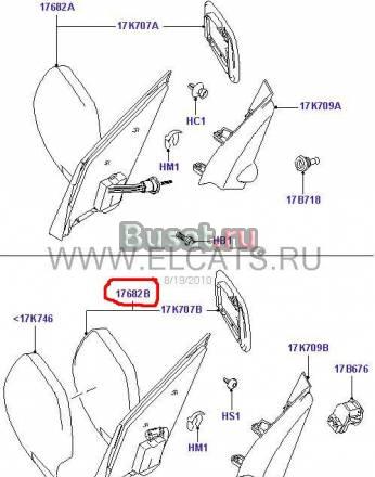 Зеркало правое Ford Fiesta 2005-2009 Казань