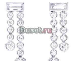 Серьги из серебра 925" с фианитами арт CE4012 Москва