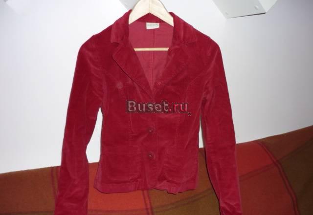 Вельветовый темно красный пиджак Москва