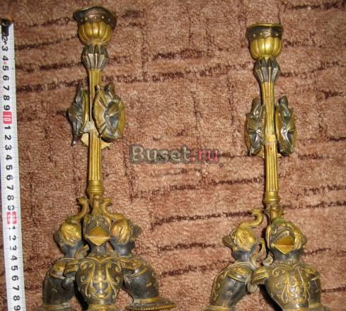Канделябры бронза Россия пара 18 в Москва