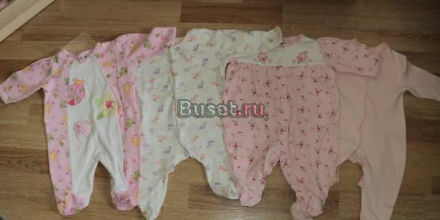 Пакет комбинезонов-слипов для маленькой девочки Москва