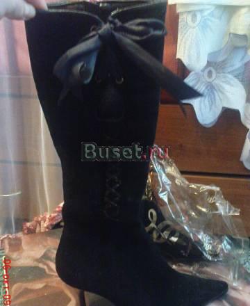 Новые замшевые сапоги Москва