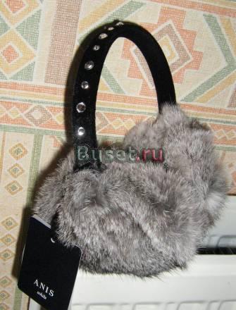 Наушники из нат.кролика со стразами Сваровски Москва