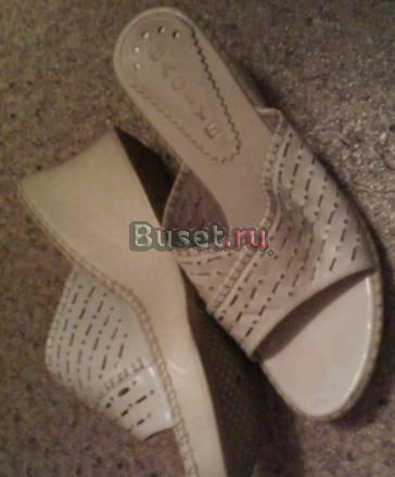 Босоножки белые кожаные на платформе Санкт-Петербург