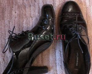 Черные лаковые ботильоны Москва