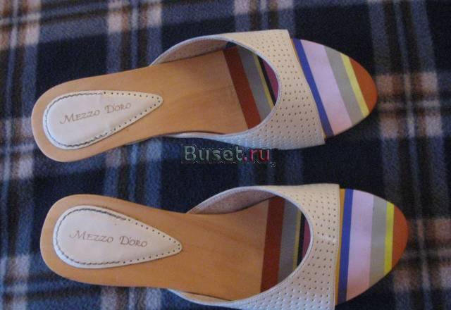 Сабо на платформе 800руб(практ.новые, кожа,дерево) Москва