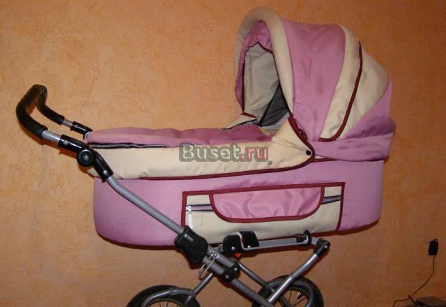 Розовая Prampol Marty Maxi люлька и прогулка Москва
