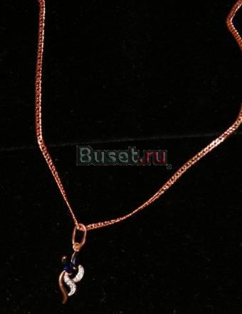 Цепочка из желтого золота с кулоном Санкт-Петербург