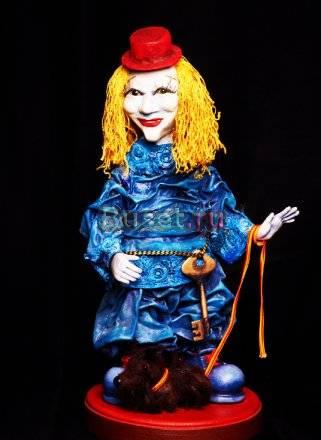 Авторская кукла "Клоун с собакой" Москва