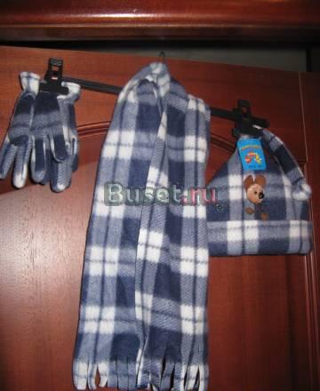 Комплект шапка +шарф+перчатки Москва