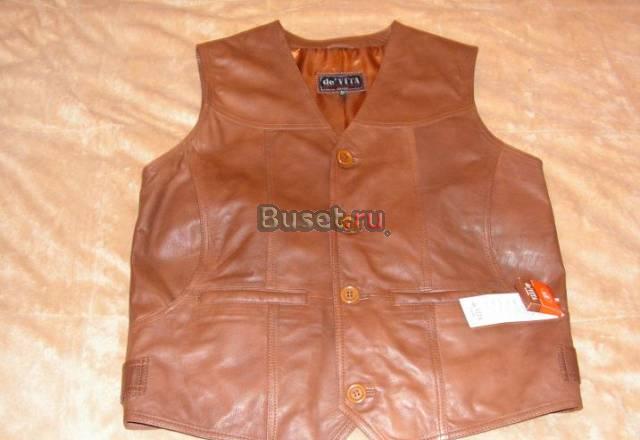Кожаная жилетка. Новая. Размер м (48-50) Санкт-Петербург
