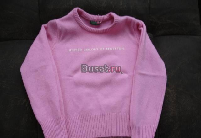Свитер розовый benetton 3-4г Москва