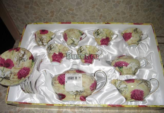 Фарфор Бардовые цветы Москва