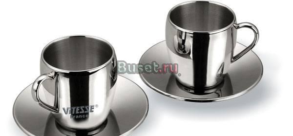 Термочашка с блюдцем (2 шт), VS-1252 Москва