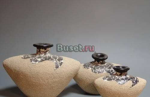 Вазы 3 шт.20,25,30 см.(терракота) Санкт-Петербург