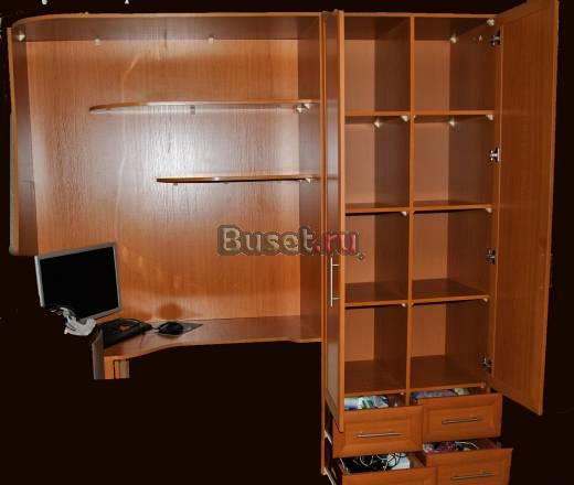 Шкаф объеденённый с компьютерным столом Москва