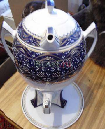 Самовар  фарфровый электрический Москва