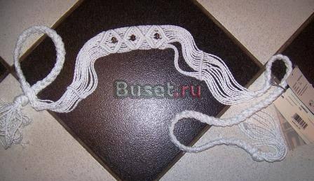 Новый белый ремень (пояс) из ниток размер 44-46.  Санкт-Петербург