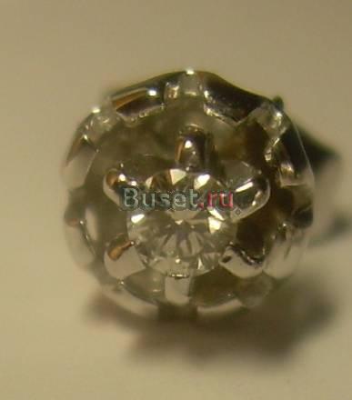 Бутон розы серьги с брильянтами Москва