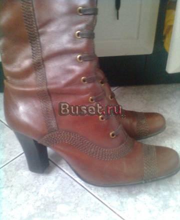 Сапоги корич.р.39-40 кожа Москва
