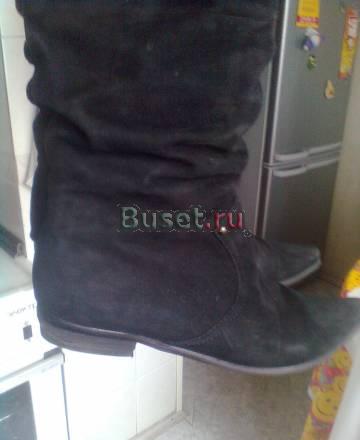 Сапоги-ботфорты замша р.39-40 Москва