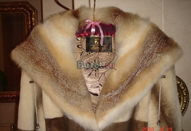 Новая шуба из щипаного бобра с капюшоном и лисы Москва