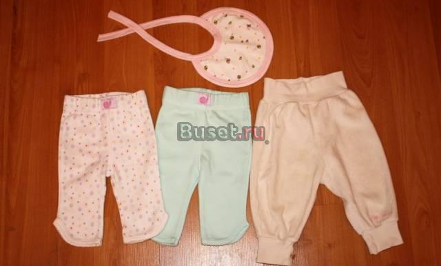 Штанишки и слюнявчик от 0 до 3 мес Москва