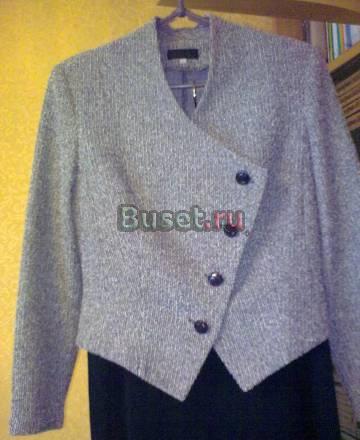 Серый жакет (46-48)+черная юбка (48-50) Москва