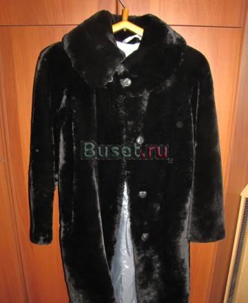 Детская натуральная шуба из цигейки(чёрная) Москва