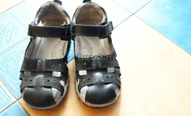 Сандалики 28р по стельке 17.5см кожа цвет черный Москва