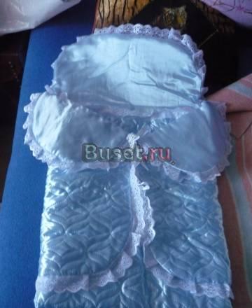 Конверт на выписку голубой Санкт-Петербург