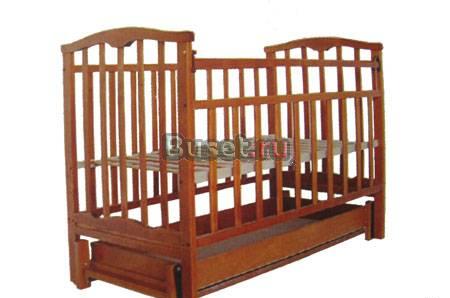 Кроватка  маятник " Золушка" с ящиком Москва