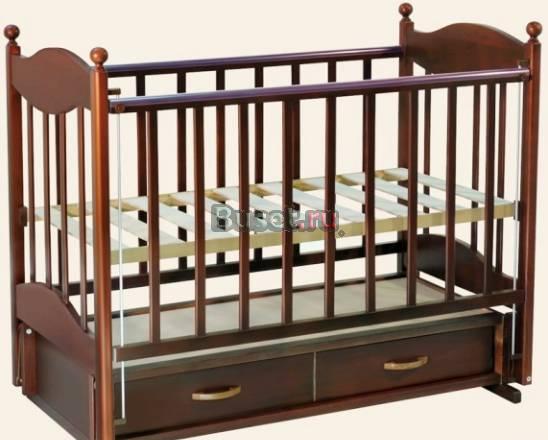 Кроватка "Эля" продольный маятник, ящик.Новая Москва
