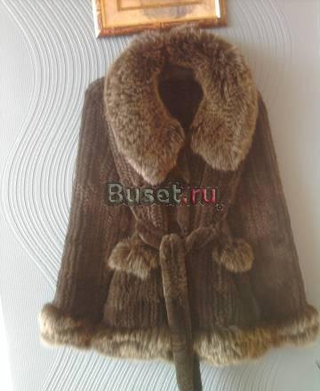 Вязанный полушубок, кролик/ песец Санкт-Петербург