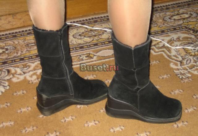 Полусапожки замшевые зимние Москва