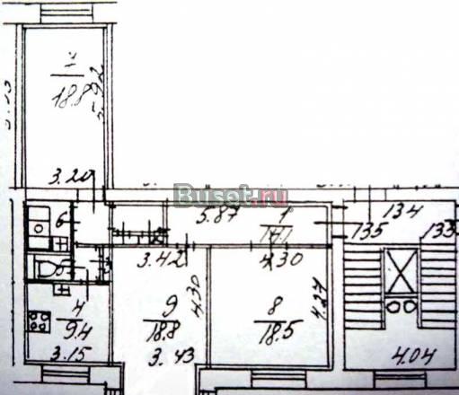 3 к. кв.86/56м, сталинка, у метро, ул.Ивановская,6 Санкт-Петербург
