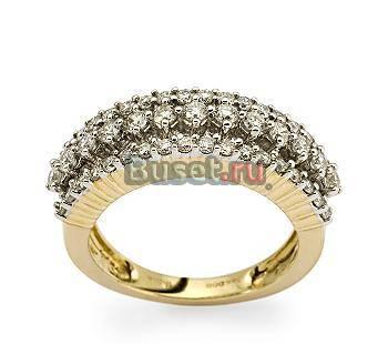 Золотое кольцо-бриллианты 1 карат Москва