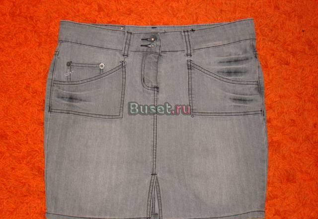 Юбка джинсовая серая Москва