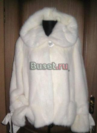 Шуба норковая жемчуг с капюшоном Москва