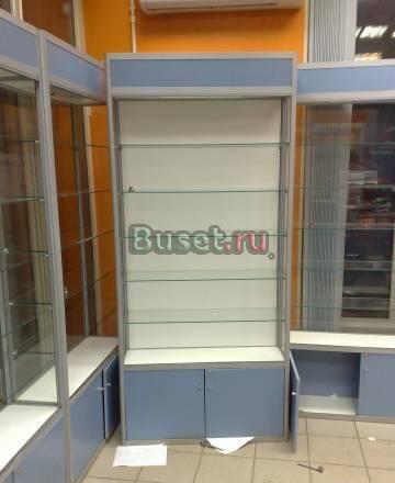 Стеклянные витрины с подсветкой с накопителем Москва