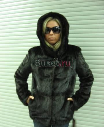 Норковая шубка с капюшоном Санкт-Петербург
