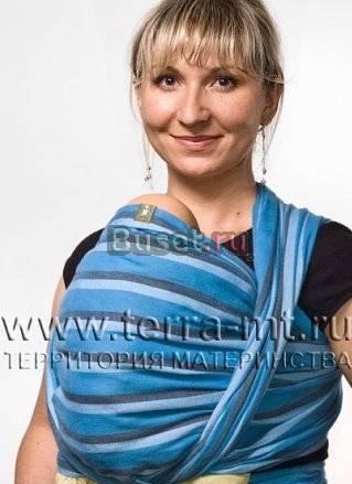 Слинг-шарф LennyLamb голубой георгин Санкт-Петербург