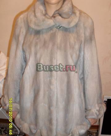 Голубая норковая шуба Москва