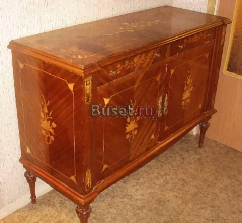 Комод (2 секции) из красного дерева с инкрустацией Москва