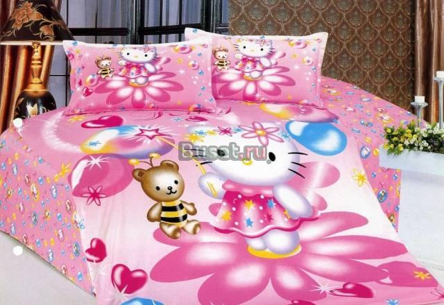 "Hello kitty" - покрывало Cleo. Сатин. Стеганое Москва